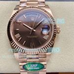 Super Clone Rolex ARF Day-Date 1:1 Gain Weight Chocolate Dial Rose Gold Watch 